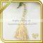 Wholesale gold beaded tassel and fringe for shoes bags carpet FT-030