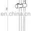 Bathroom shower rail stainless steel chromed sliding bar set with shower head