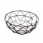 Home Modern Kitchen Basket Round Iron Wire Storage Food Organization Holder Metal Fruit Mesh Basket