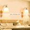 Nordic Wall Lamp Indoor Modern LED Bedside Lamp E27 Wooden Wall Lamp White