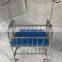 Good quality stainless steel comfortable baby crib baby bed with mattress