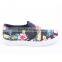 cute girls cheap wholesale vulcanization shoes with pattern of flowers in china
