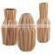 Nude Color Hand Painted Geometric Design Shape Ceramic Vase Floor Porcelain For Home Decoration