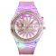 SKMEI 1536 LED backlight rotating colorful women watch unique design luxury quartz watch