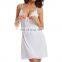 Wholesale elastic waist reflective silky fabric for bigger size fitted pyjamas sleepwear full set stretchy OEM women's sleepwear