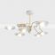 New Modern Gold Hanging Light Decor Suspension Chandelier Fixture For Living Room White LED Pendant Lights