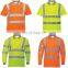 Custom American Workwear Shirts Work Safety Polo Shirt With Logo Reflective Strips