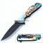 Aluminum Handle 3D printing   Stainless Steel Rescue Survival Camping Folding Pocket Knife with Belt Clip