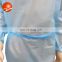 AAMI Standard Level 1/2/3 Waterproof Non Sterile PP+PE Disposable Isolation Gown with Knitted Cuffs SGS Approved