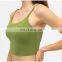 Wholesale Custom Logo Women's Gym Crop Top Tanks Camis Fashion Hot Fitness Workout Built In Bra Short Style Sports Yoga Wear