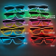 USB-aufladbare LED-Sonnenbrille, mit individuellem Logo, wiederaufladbare leuchtende LED-Partybrille für die Dunkelheit