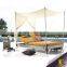 new design sun lounger garden bed outdoor rattan daybed with canopy