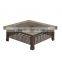 Natural Slate Tile Square Wood Burning Fire Pit Table