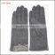 2016 Ladies fingered spandex velvet gloves with lace bow
