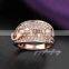 Personalized zipper design gold crystal new model wedding ring
