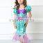 Halloween children stage dance party blue skirt kids dress mermaid cosplay costumes