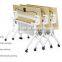 folding frame table for training room with moving castor