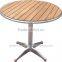 Aluminum frame modern round dining table wood