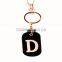 2016 new gift word genuine leather key chain metal car key chain