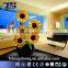 Led fiber optic sunflower pot home decoration artificial flower pot