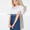 Latest dress designs fashion pattern denim jeans slim blouse girl dress for daily life                        
                                                Quality Choice