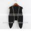 ss lastest girls'tail denim vest,waistcoat with shinning chain fly,made in china