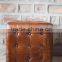 Industrial Leather Puff Stool ,Industrial style Furniture wholesale