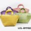 LCL-B1303131-D braid look pu pvc color customized fashion lady travel weekend tote cosmetic bag