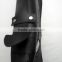 black genuine leather zipper portfolio with handle