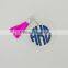 Acrylic Monogrammed Leather Suede Tassel Keychain