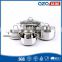 Heating speed fast stainless steel bakelite handle camping cookware set