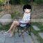Portable Folding 600 D PVC/PE Oxford Nylon Outdoor Camping Picnic Beach Foldable Chair With Carry Bag on Arm