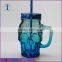 Machine made cheap price glass skull mason jar with handle                        
                                                Quality Choice