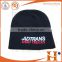 promotional winter free 100% polyester knitting beanie with embroider logo