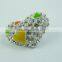 New Hair Clip Alloy Rhinestone Enamel Apple