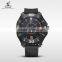WEIDE unique mens quartz stainless steel watch water resistant outdoor army sport watch with silicone strap wrist watch