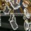530-15 French Bronze and Crystal Six-Arm Chandelier, circa 1940s