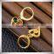 Brass Love Red Crystal Dubai Gold Jhumka Earring Jewelry