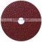 4"round hole aluminium oxide abrasive fiber disc