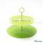 Custom Pattern 2 Tier glass cake stand