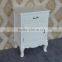 Wooden drawers white bedside table bedroom furniture french style ornate