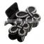 Good Quality Black Shiny Small Beads Piercing Hair Claw Fat Double Butterfly Hair Clamp Ornaments For Women