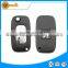 2 button fob blank car key shell with 407 without groove on blade and Metal key pad remote flip key for Peugeot 408 407