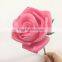 Artificial rose flower head ,lifelike pu fake diamond red rose head