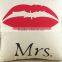 2015 Fashion Novel Moustache And Lip Style Back Cushion