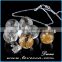 Newest design antique women style most fashion resin glass ball neckace resin flower pendants