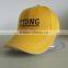 High Quality Yellow Cotton Baseball Caps Embroidery Baseball Cap Bulk