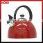 2.5L Stainlesss Steel Red Colour Whistling Kettle Tea Kettle Tea Pot