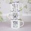 Customized private label Carbon steel metal camping enamel mug with stainless steel brim in stockage