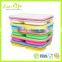 3-compartment 600+250+250ML 100% Pure Silicone color frame Collapsibe Lunch Box , Food Fruit Container